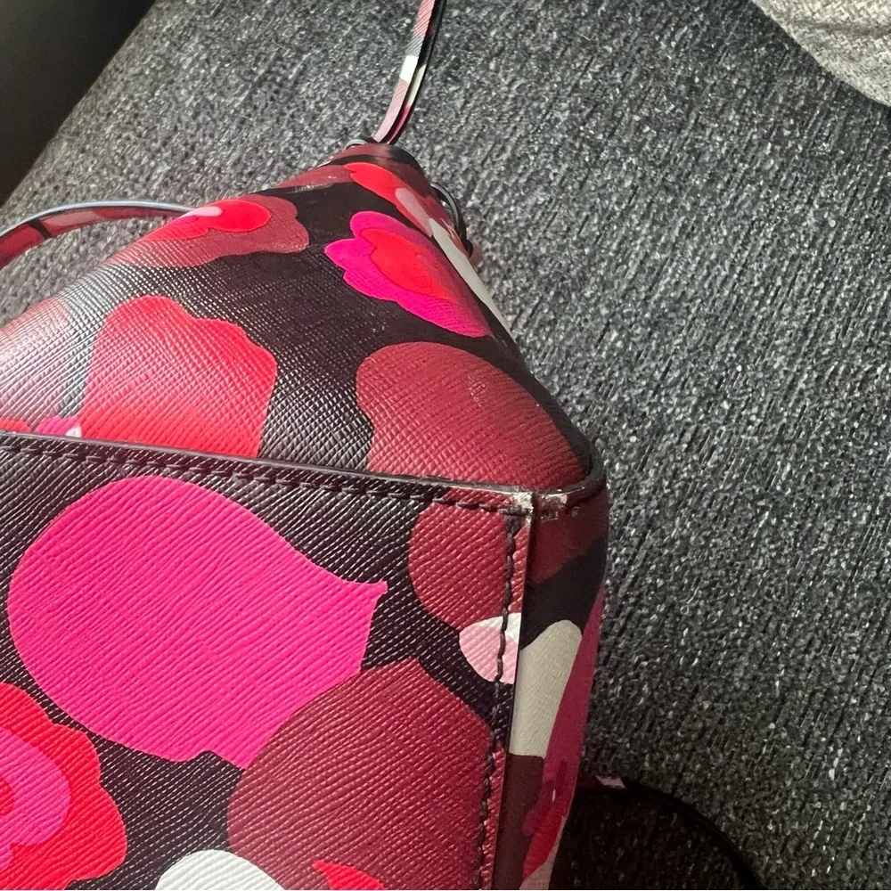 Kate Spade Leather Lilah Laurel Way Wonder Floral Satchel
